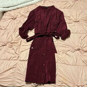 Express dark red dress